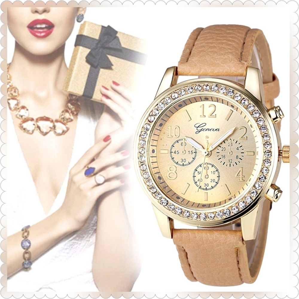 GENEVA PLATINUM ICED OUT CZ STONE WOMANS WATCH